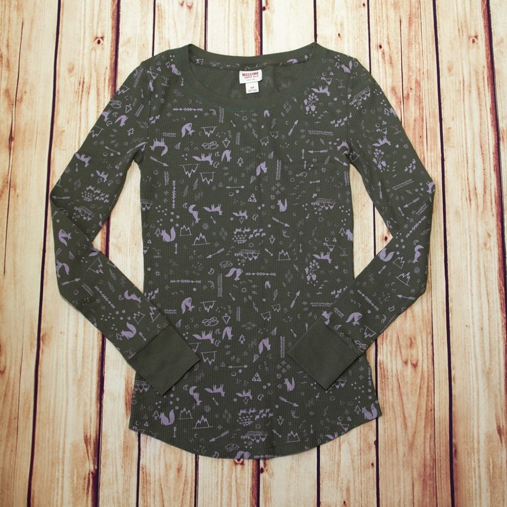 Mossimo Green Long Sleeve Thermal Size Small